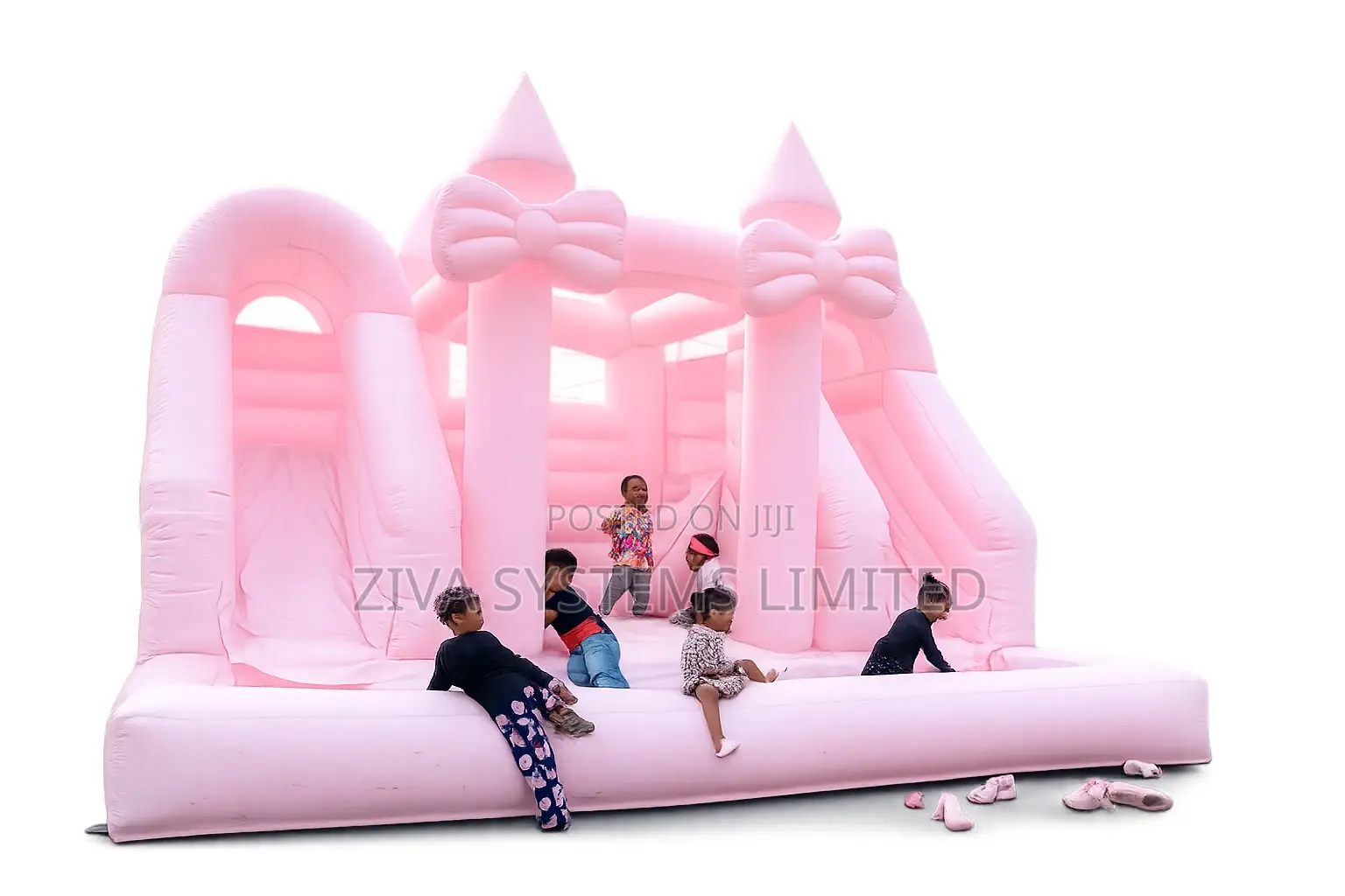 Pink Bouncy Castle for Rent/Hire– Kids Party Inflatable Castle