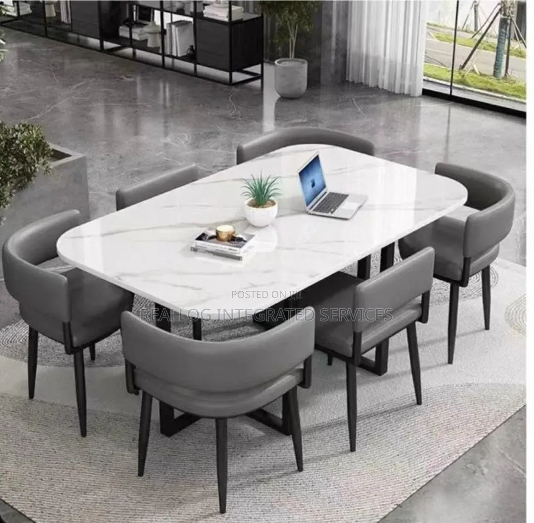 Contemporary Marble Top Dining Set