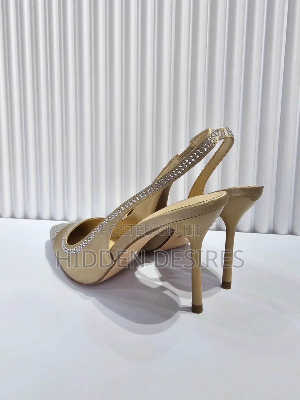 Jenny Bejeweled Slingbacks- Gold