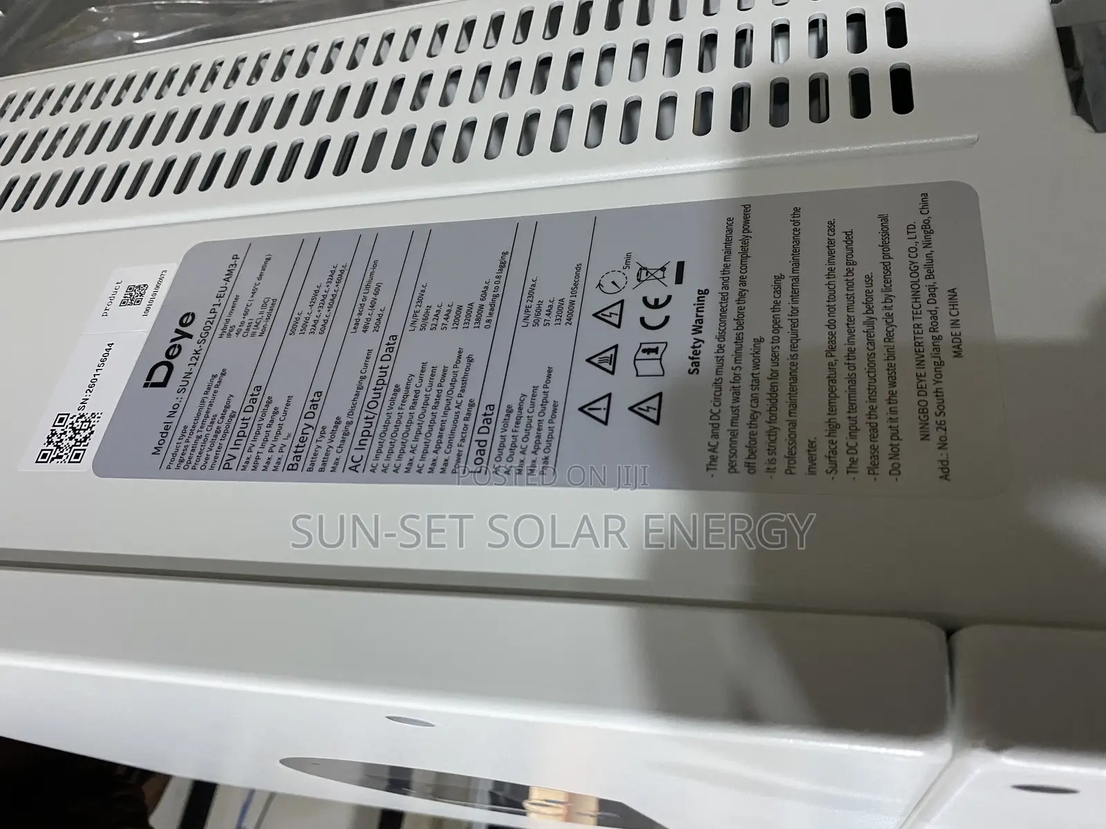 Deye 12kva Hybrid Inverter 48v With Warranty