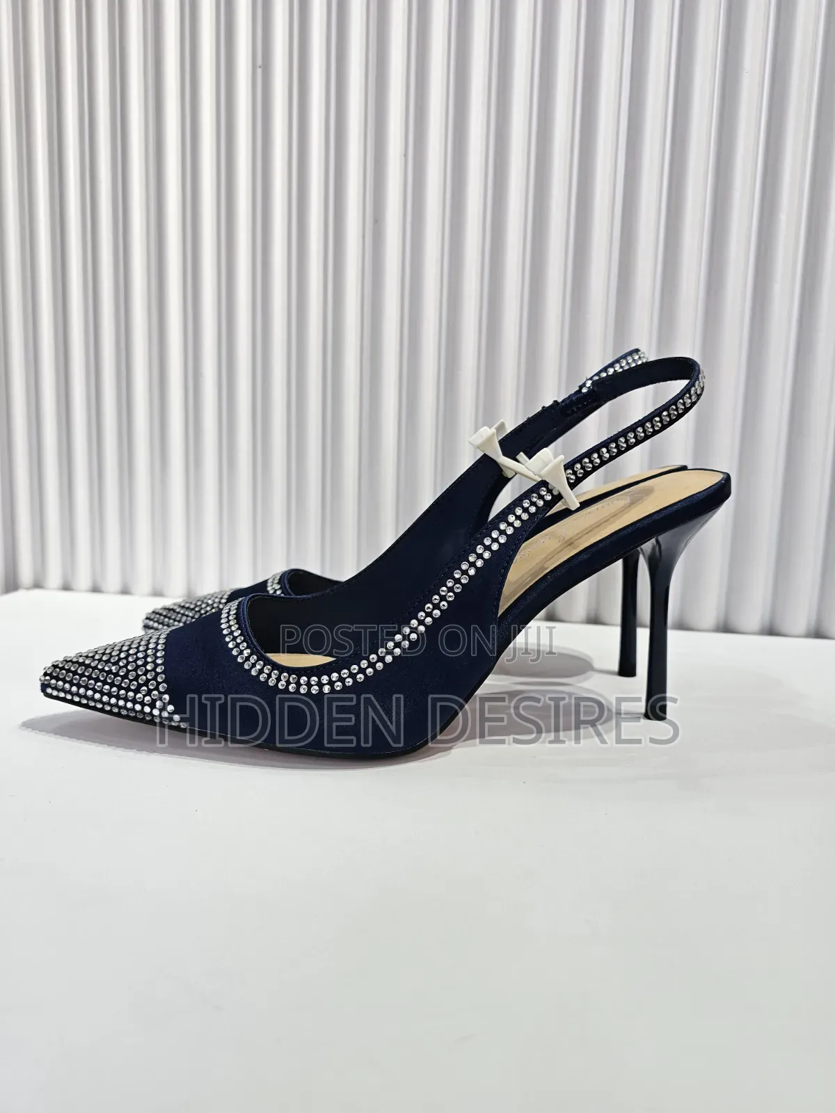 Jenny Bejeweled Slingbacks- Blue