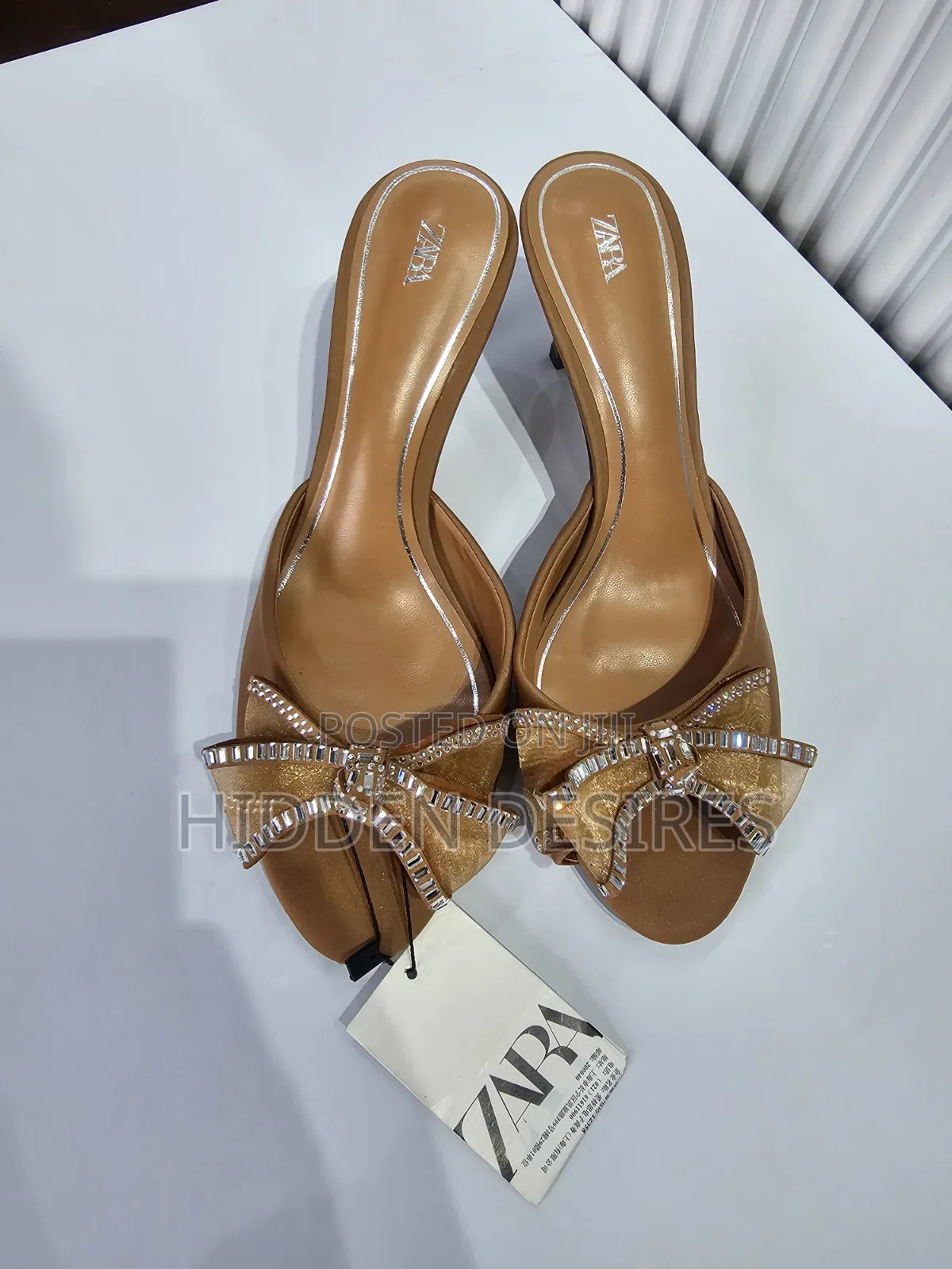 Zara Inspired Bow Mules- Brown