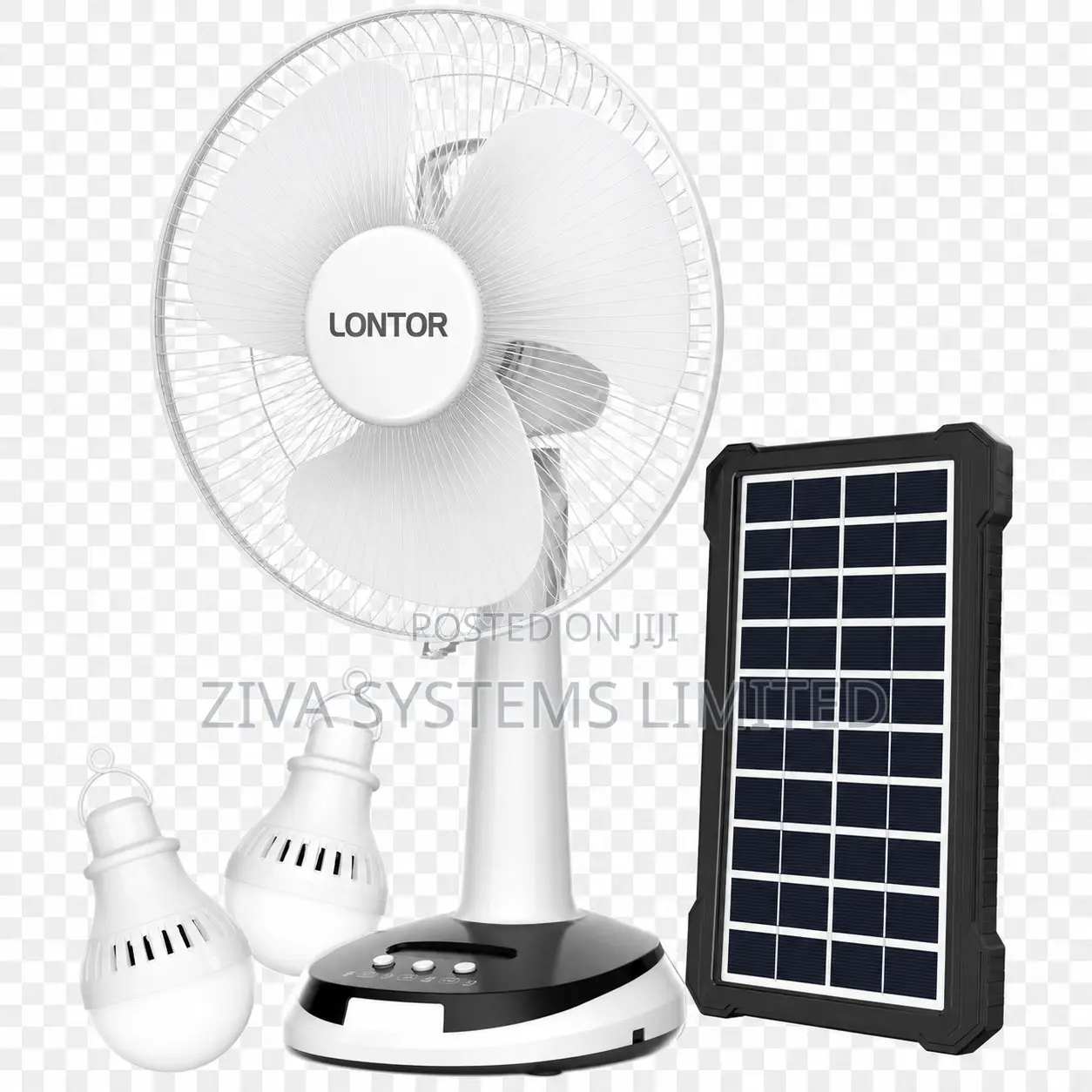 Lontor Rechargeable Fan With Solar Panel