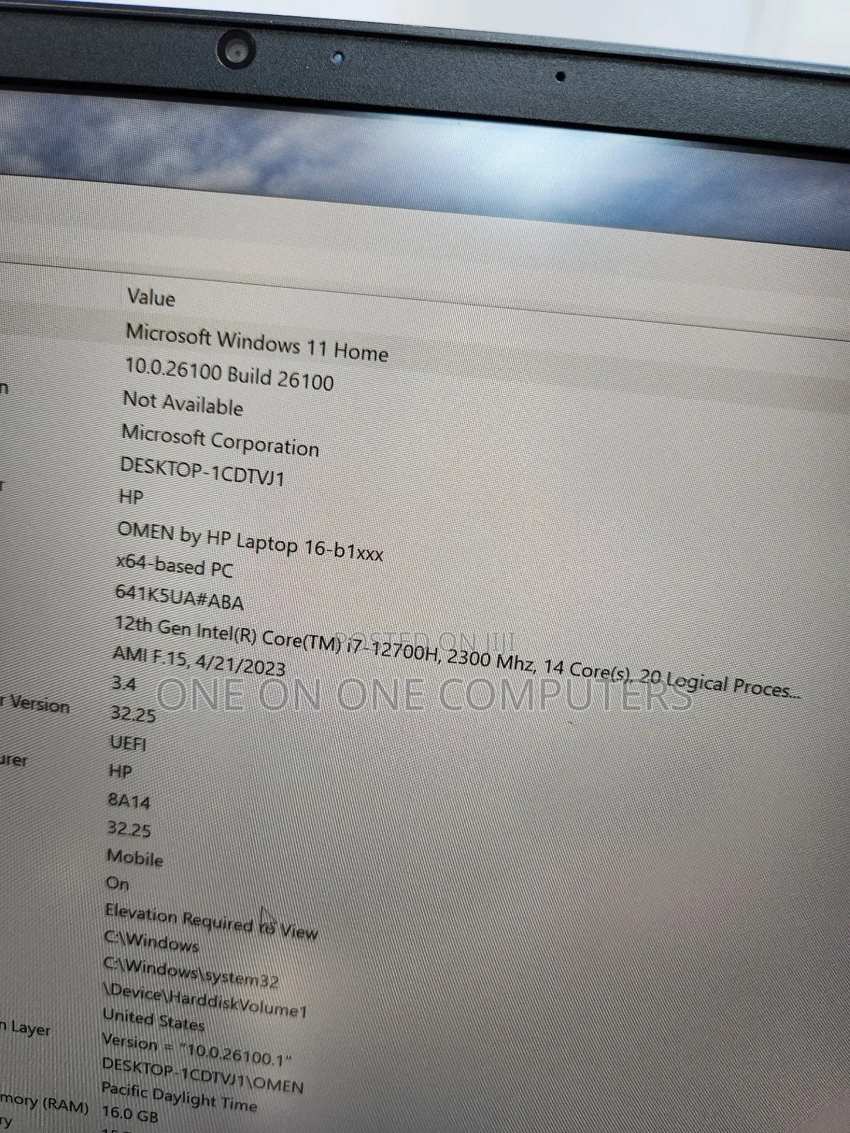 Laptop HP Omen 16 16GB Intel Core i7 SSD 1T