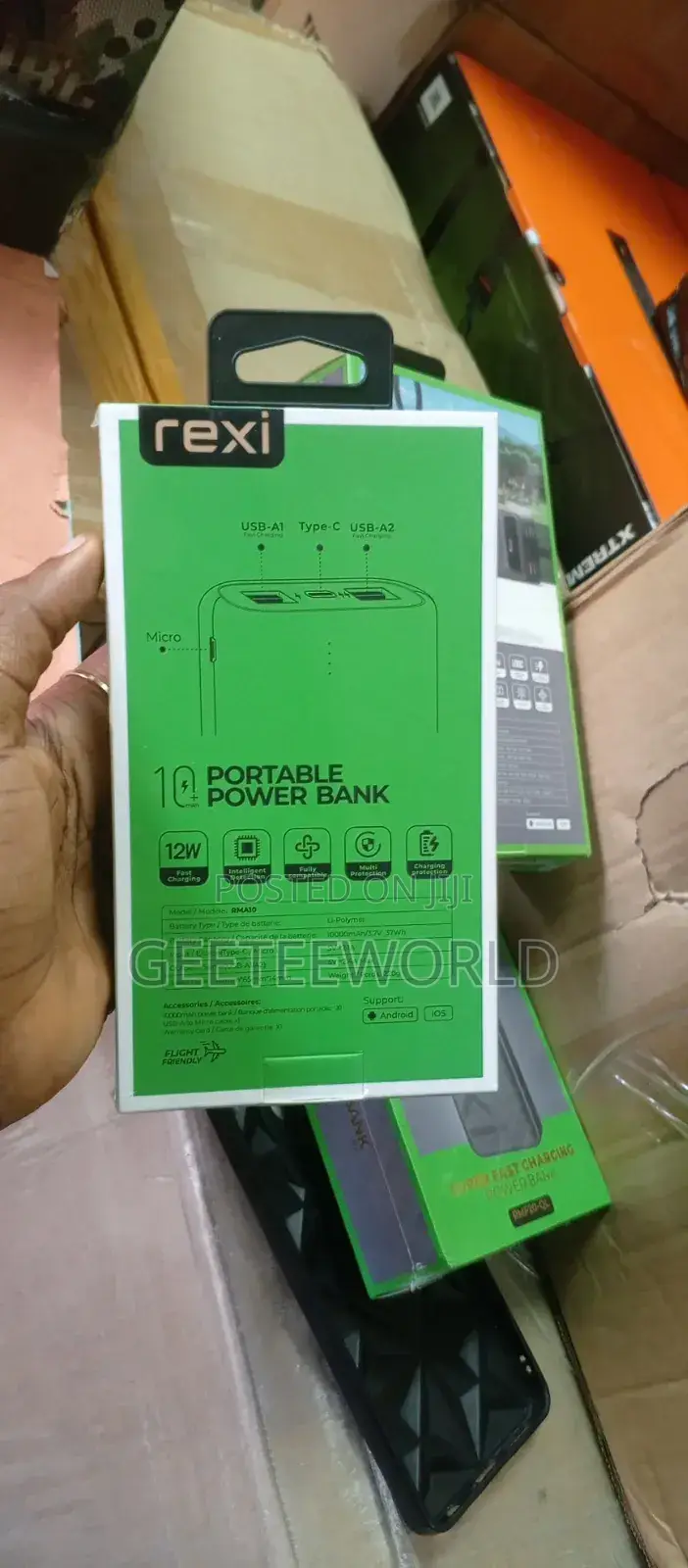 Rexi Power Bank 10000mah 12w Super Fast Charging