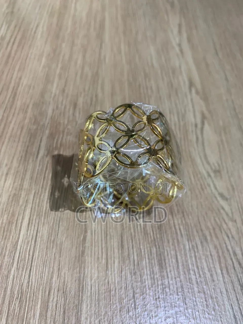 Napkin Rings – Gold Floral Design (6-Pcs)