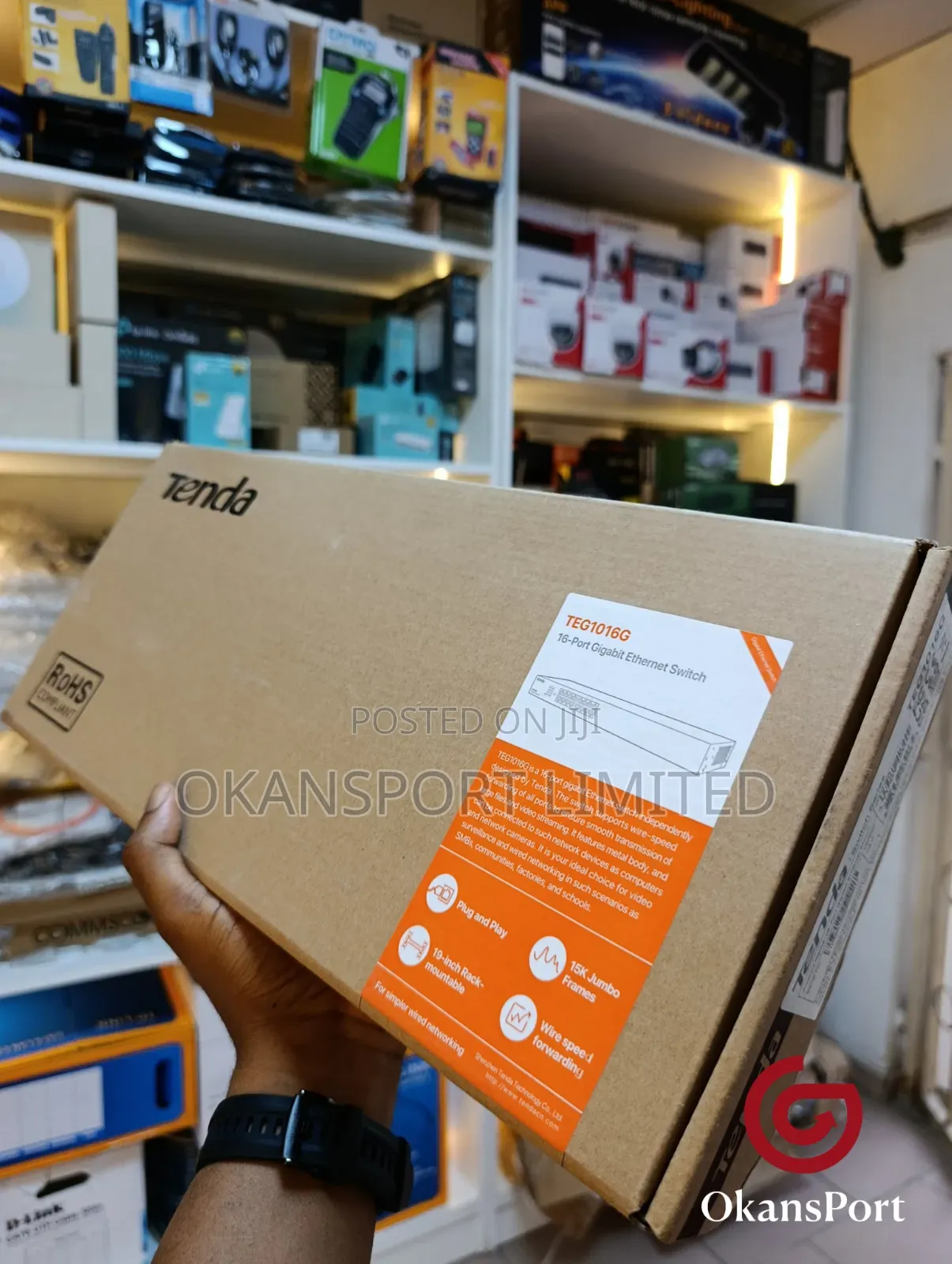 Tenda Switch 16 Port Teg1024g S105 S108 Teg1008d Tef1118p Poe Switches