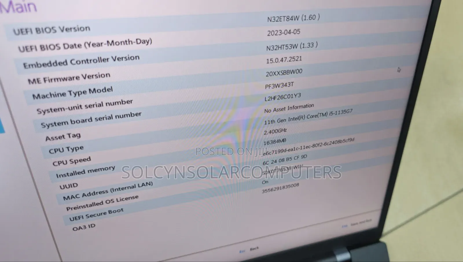 Laptop Lenovo ThinkPad X1 Carbon 16GB Intel Core i5 SSD 512GB