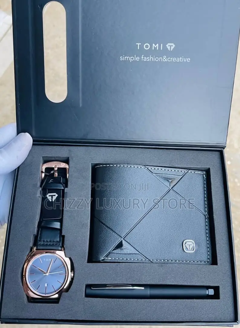 Tomi Quality Men Genuine Leather Wristwatch