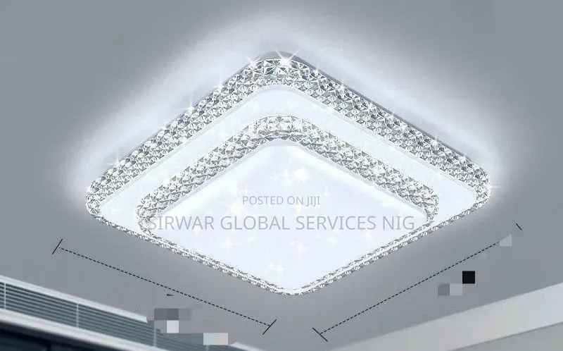 Crystal Flush Chandelier Round and Square