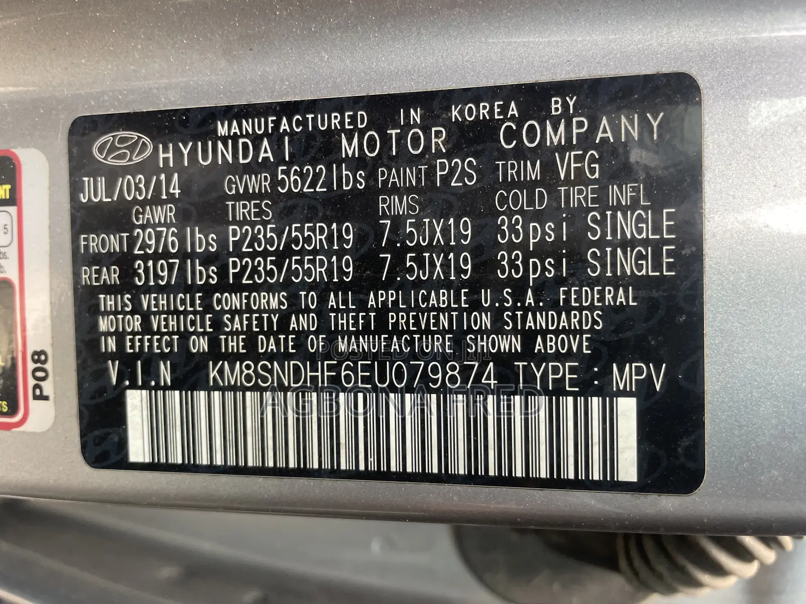 Hyundai Santa Fe 2014 Silver