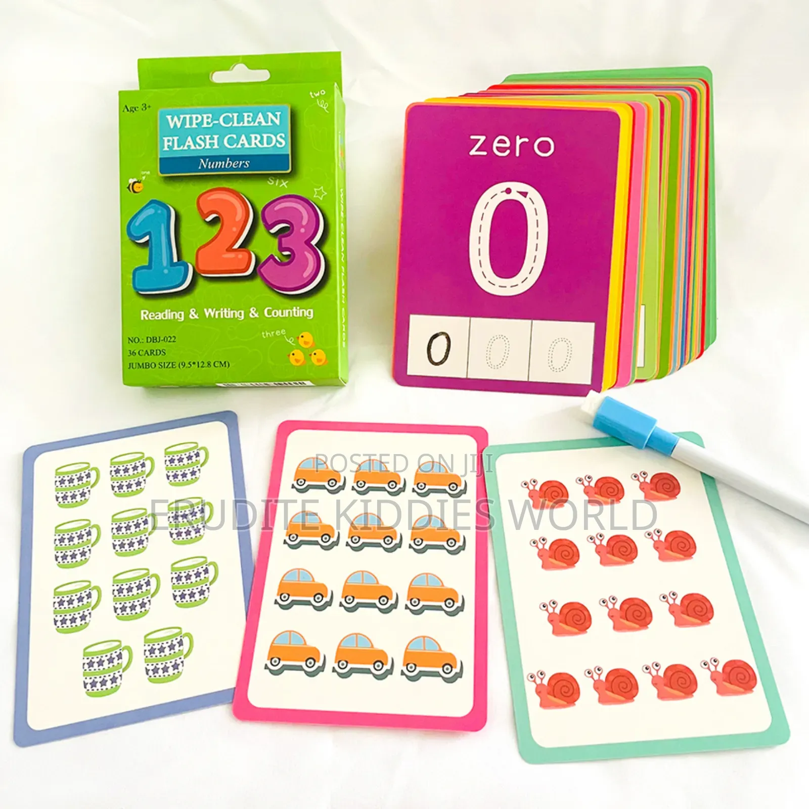 Wipeable Abc and 123 Flashcards (Write and Wipe)