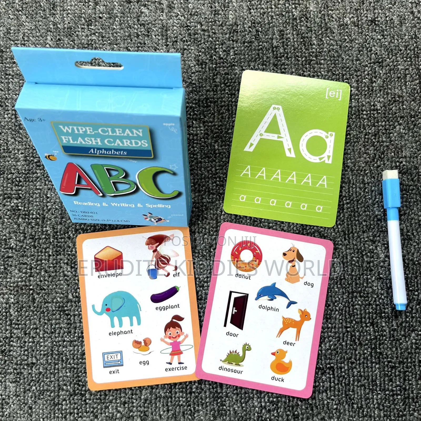 Wipeable Abc and 123 Flashcards (Write and Wipe)
