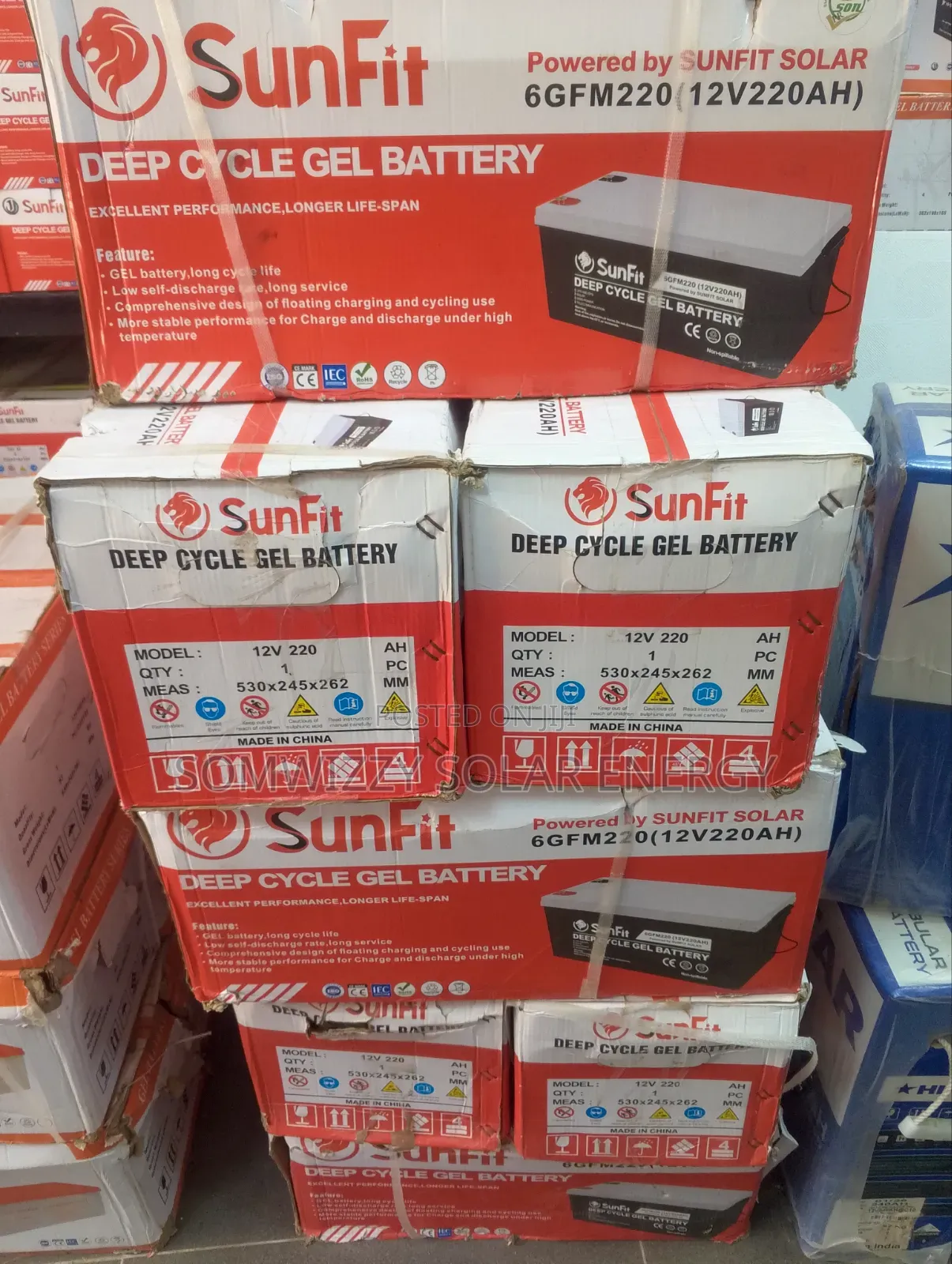 High Quality Sunfit Gel Battery 220ah