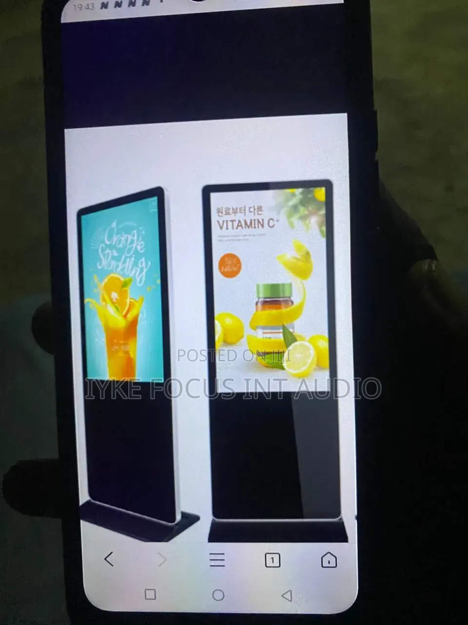 65/55 Inches Floor/Wall Advertising Display Panel