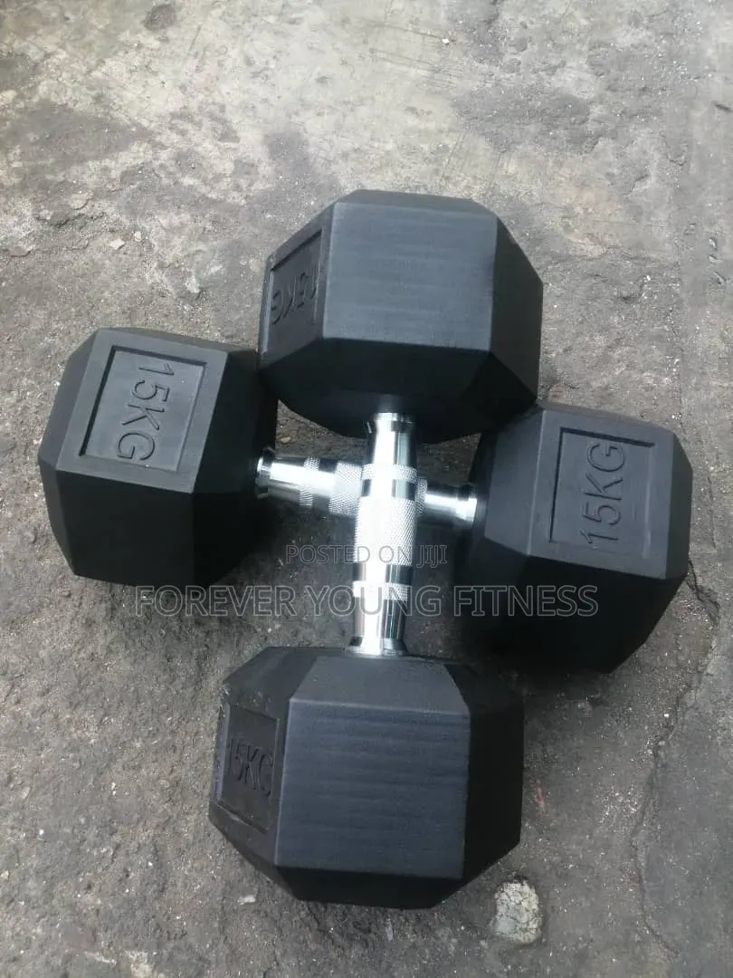 Pair of 15kg Hexagonal Weight