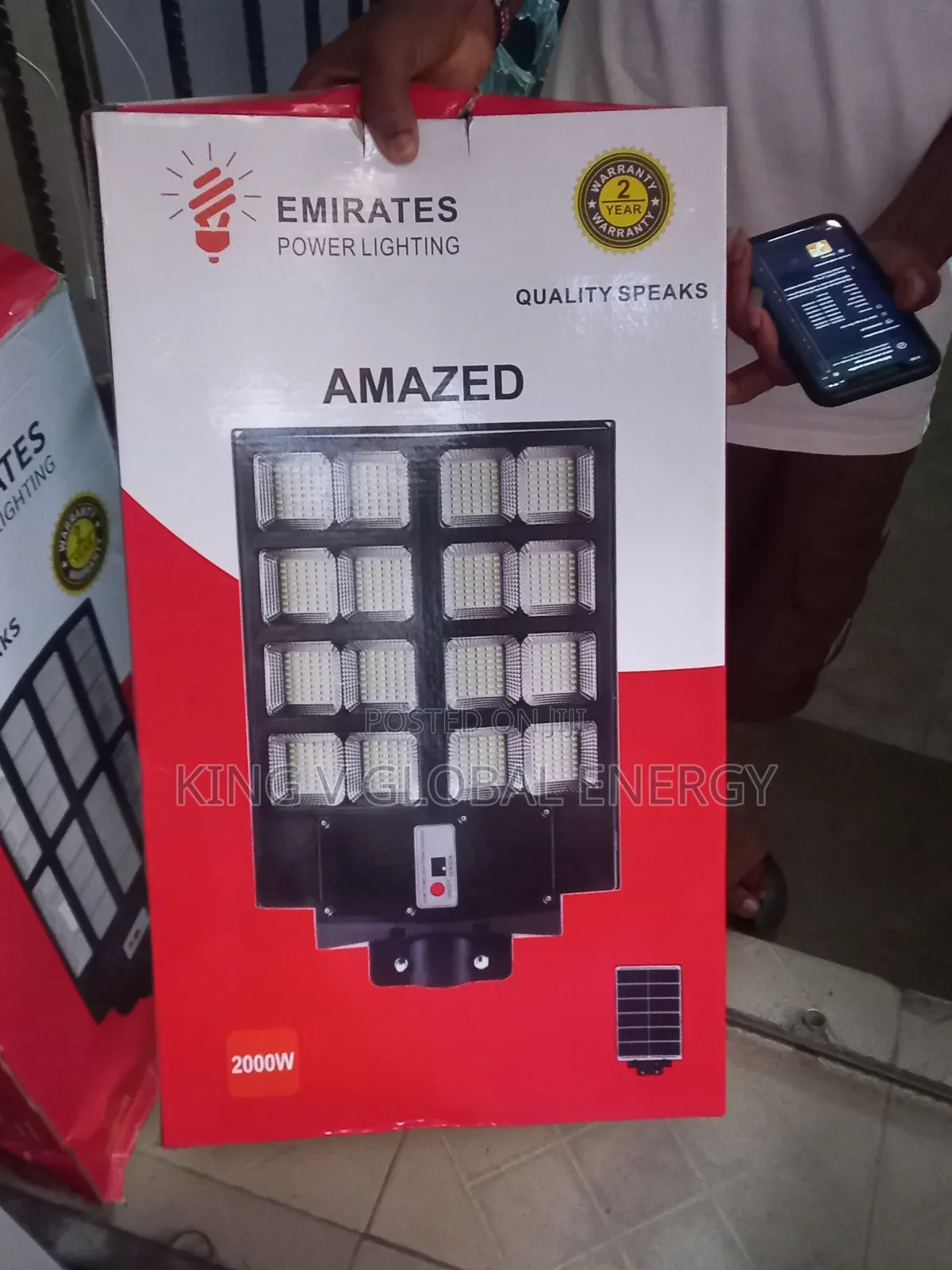Emirates Power Lighting 2000watts Solar Street Light