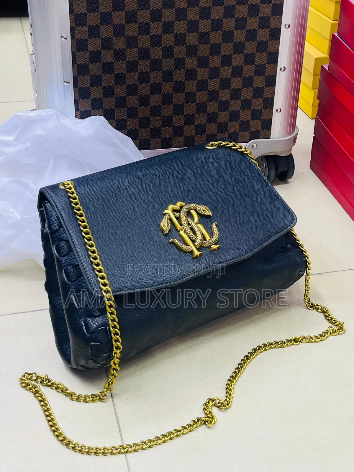 Roberto Cavalli/Chanel Genuine Leather Luxury Female Hand Bags