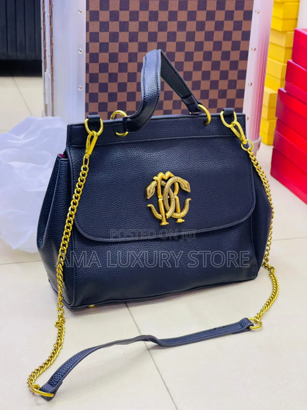 Roberto Cavalli/Chanel Genuine Leather Luxury Female Hand Bags