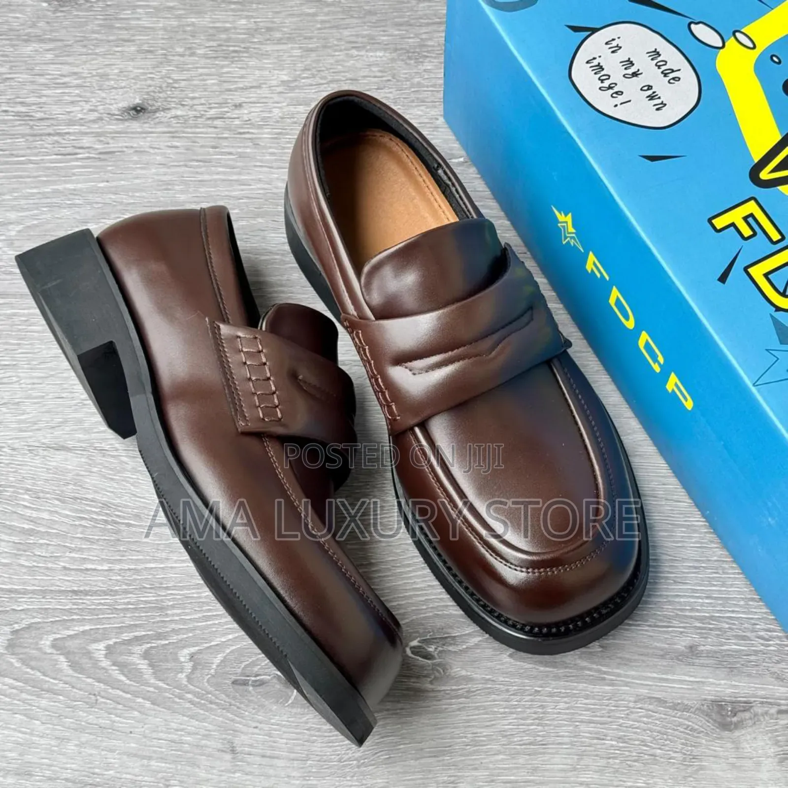 FDCP Genuine Leather Luxury Designer Men's Loafers Shoes
