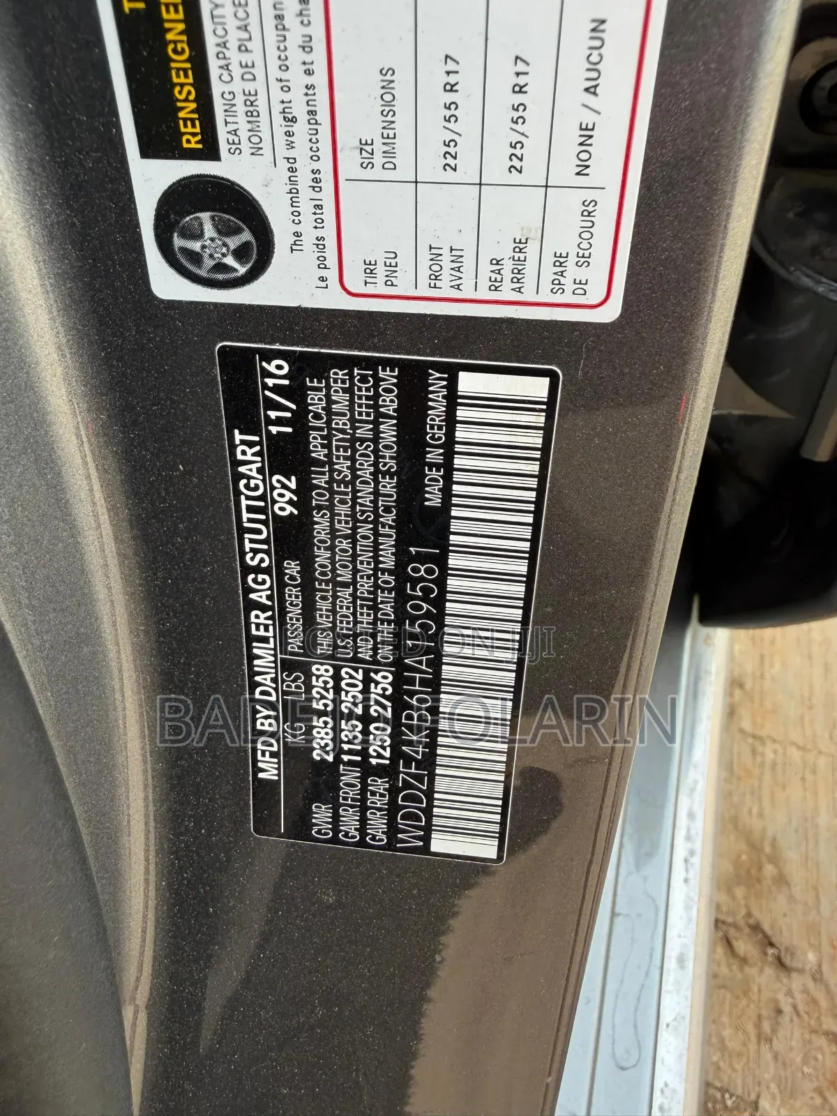 Mercedes-Benz E300 4Matic AWD Sedan (2.0L 4cyl 9A) 2017 Gray