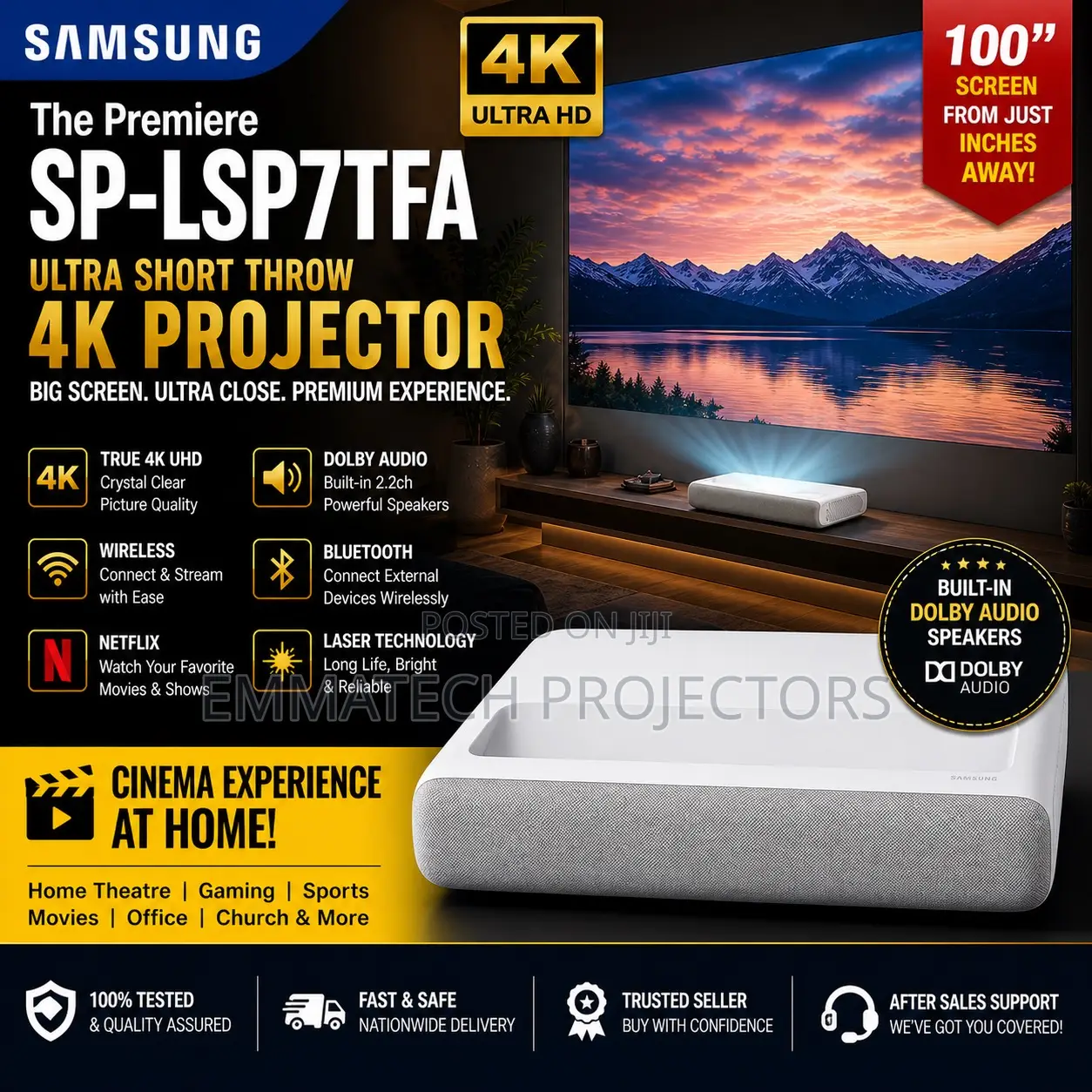Uhdsamsung Home Cinema Laser Projector Lekki , Vi , Abuja , Ibadan