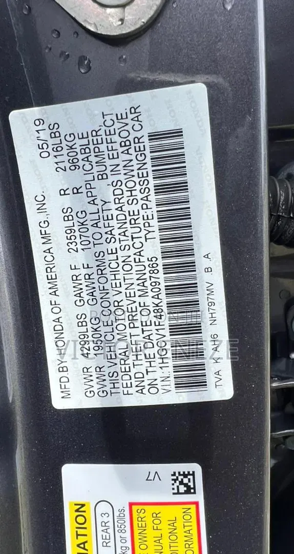 Honda Accord 2019 Beige