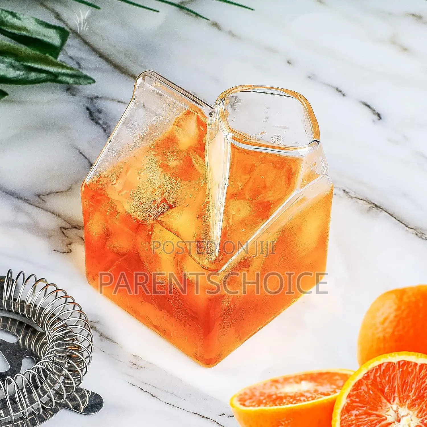 350ml Borosilicate Milk Box Carton Glass Cup Juice Glass Milk Carton