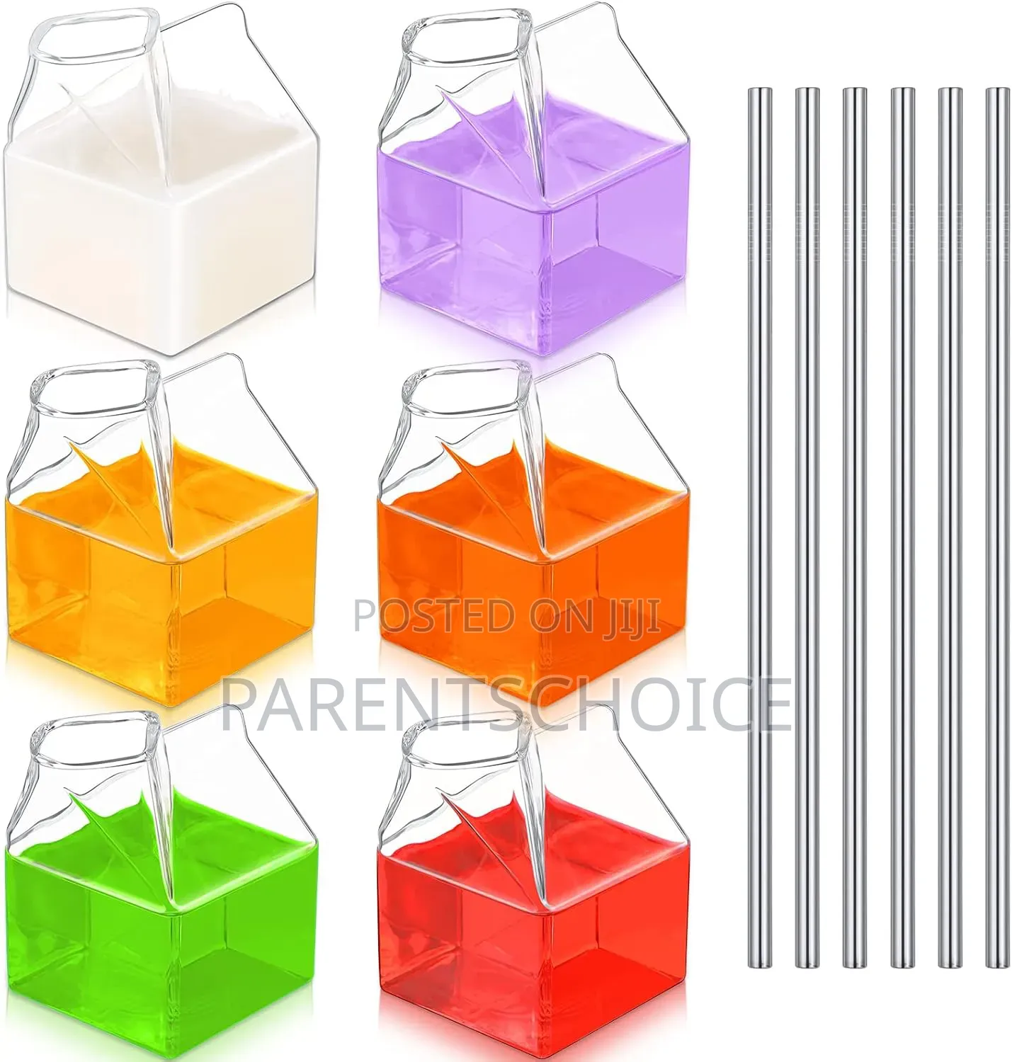 350ml Borosilicate Milk Box Carton Glass Cup Juice Glass Milk Carton