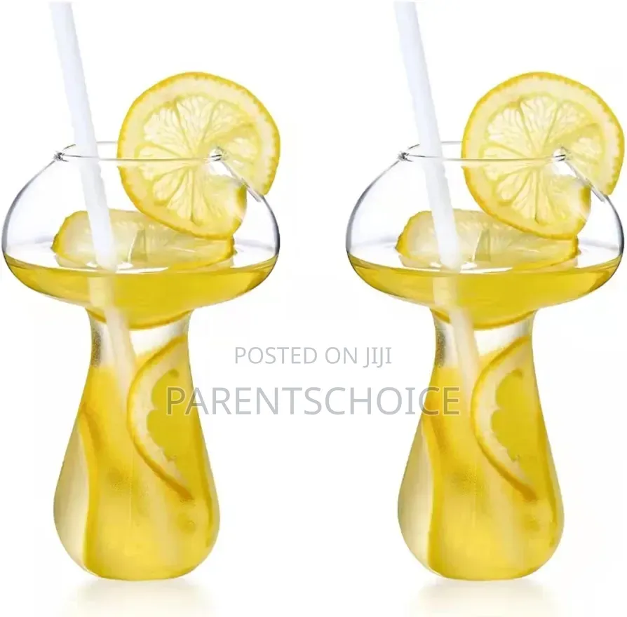 Mushroom Design Glass Cup
