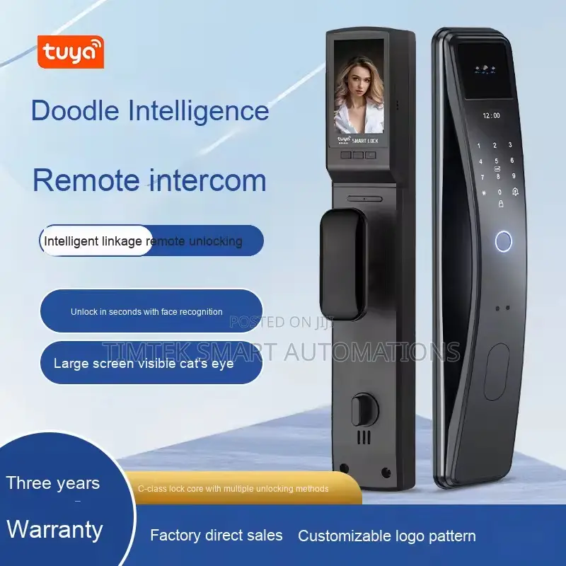 Premium Smart Video Door Lock With Fingerprint Unlock + App Unlock |