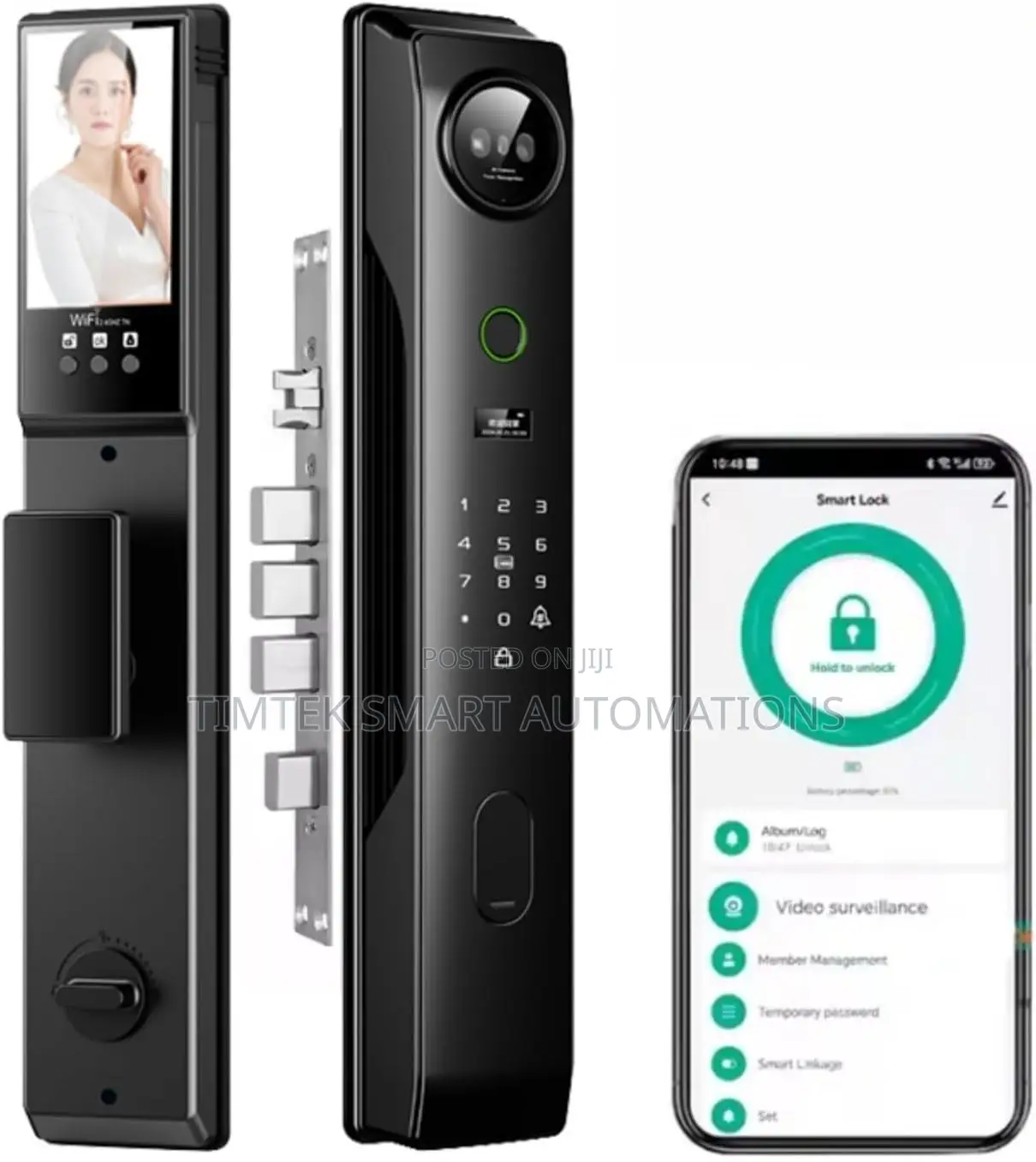 Smart Door Lock With Camera Visual Intercom + Face Unlock+App Unlock