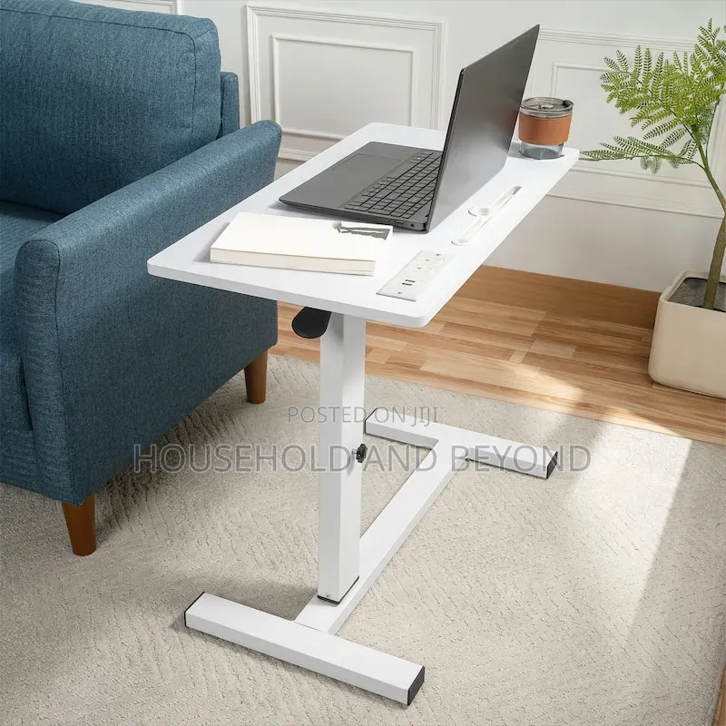 Adjustable Laptop Table With Lever With Wheels