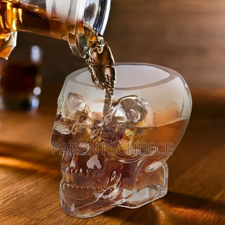 Multipurpose Clear Skull Face Drink Glass Cup for Cocktail Margarita
