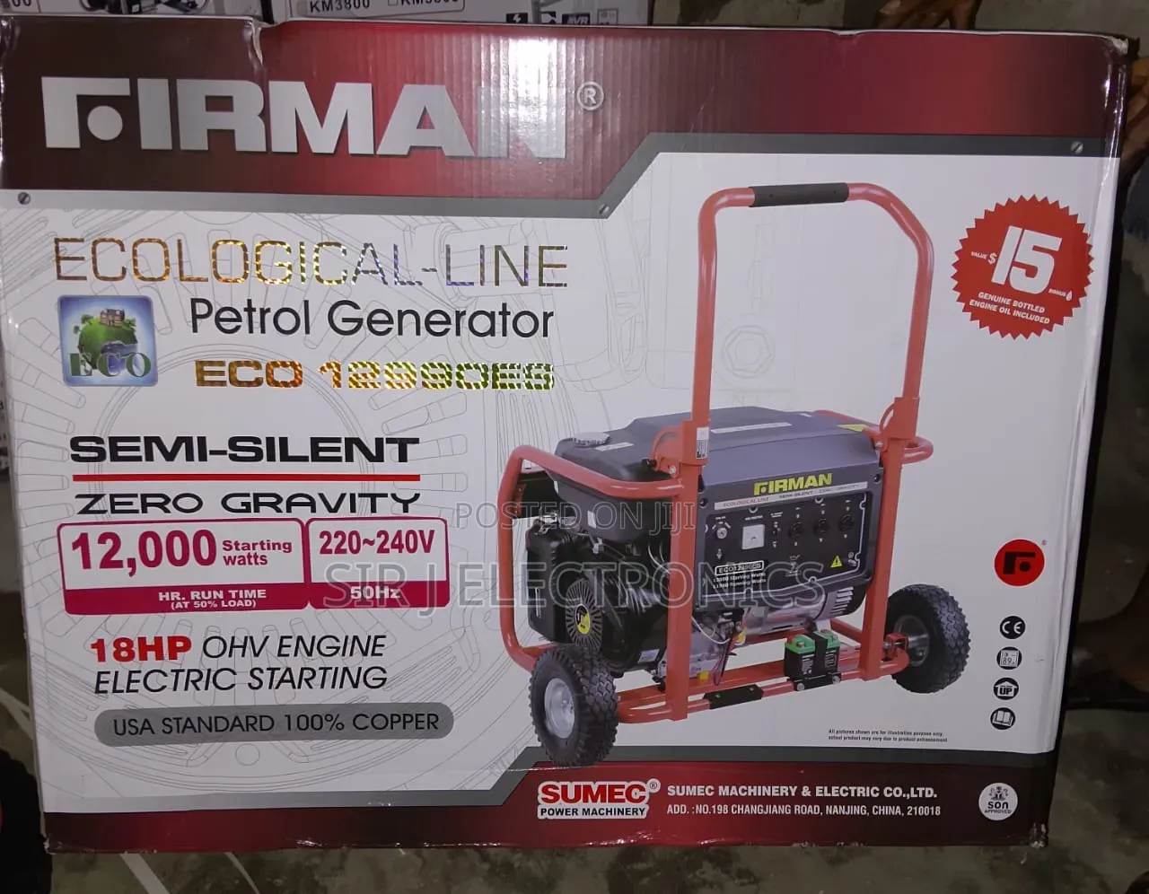 Brand New 12kva Sumec Firman Petrol Keystart Generator + Warranty