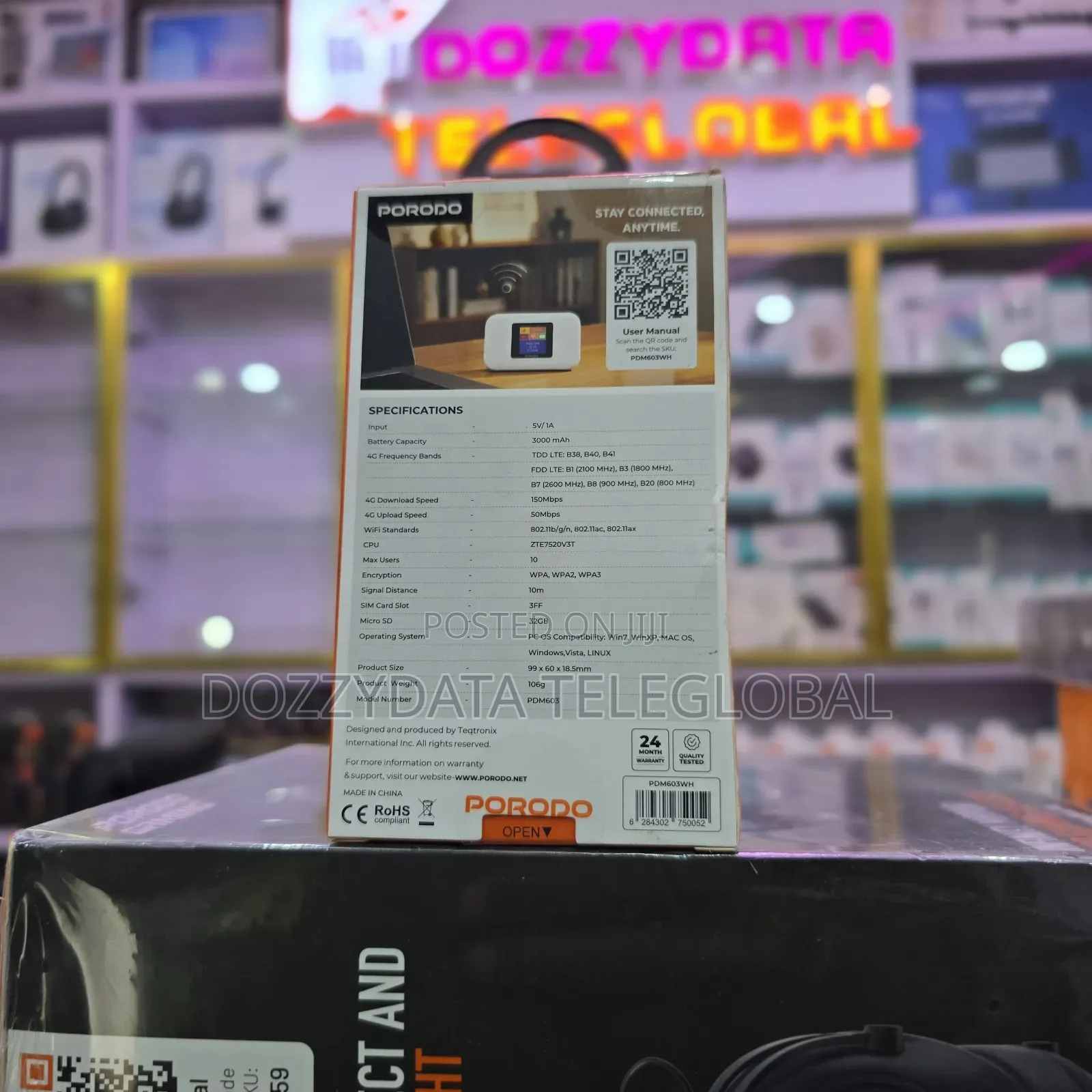 Porodo Nexfi 3000mah 4g Lte Portable Wifi Router