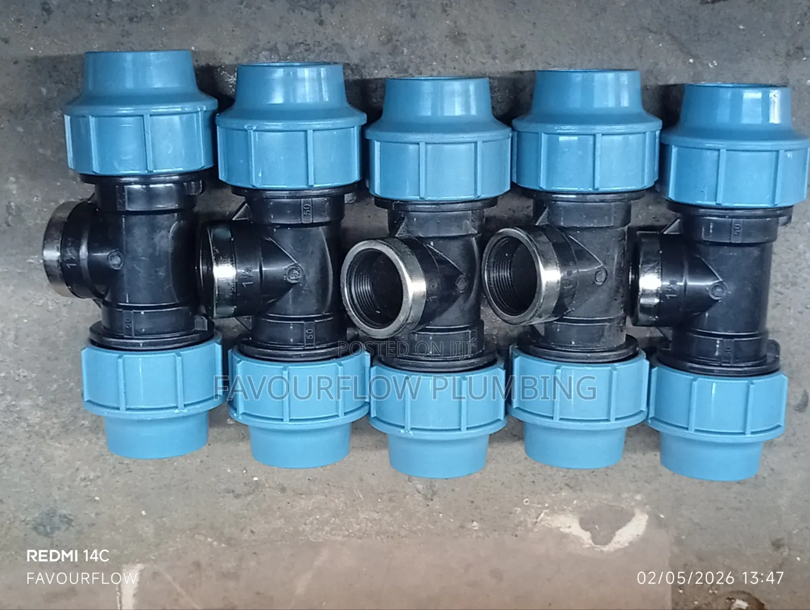 Hdpe Compression Female Threaded Tee – 50mm X 1 1⁄2"