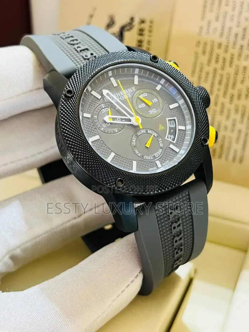 High Quality Luxury Burberry Sport Rubber Wristwatch