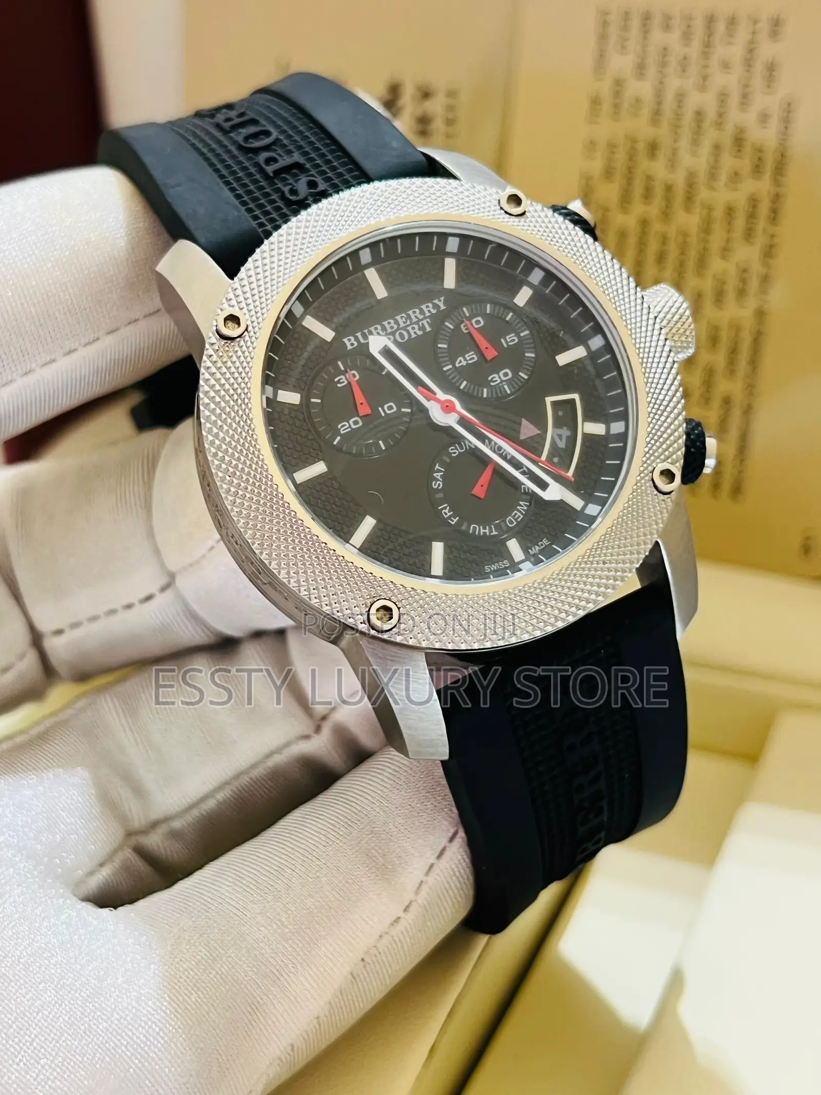High Quality Luxury Burberry Sport Rubber Wristwatch