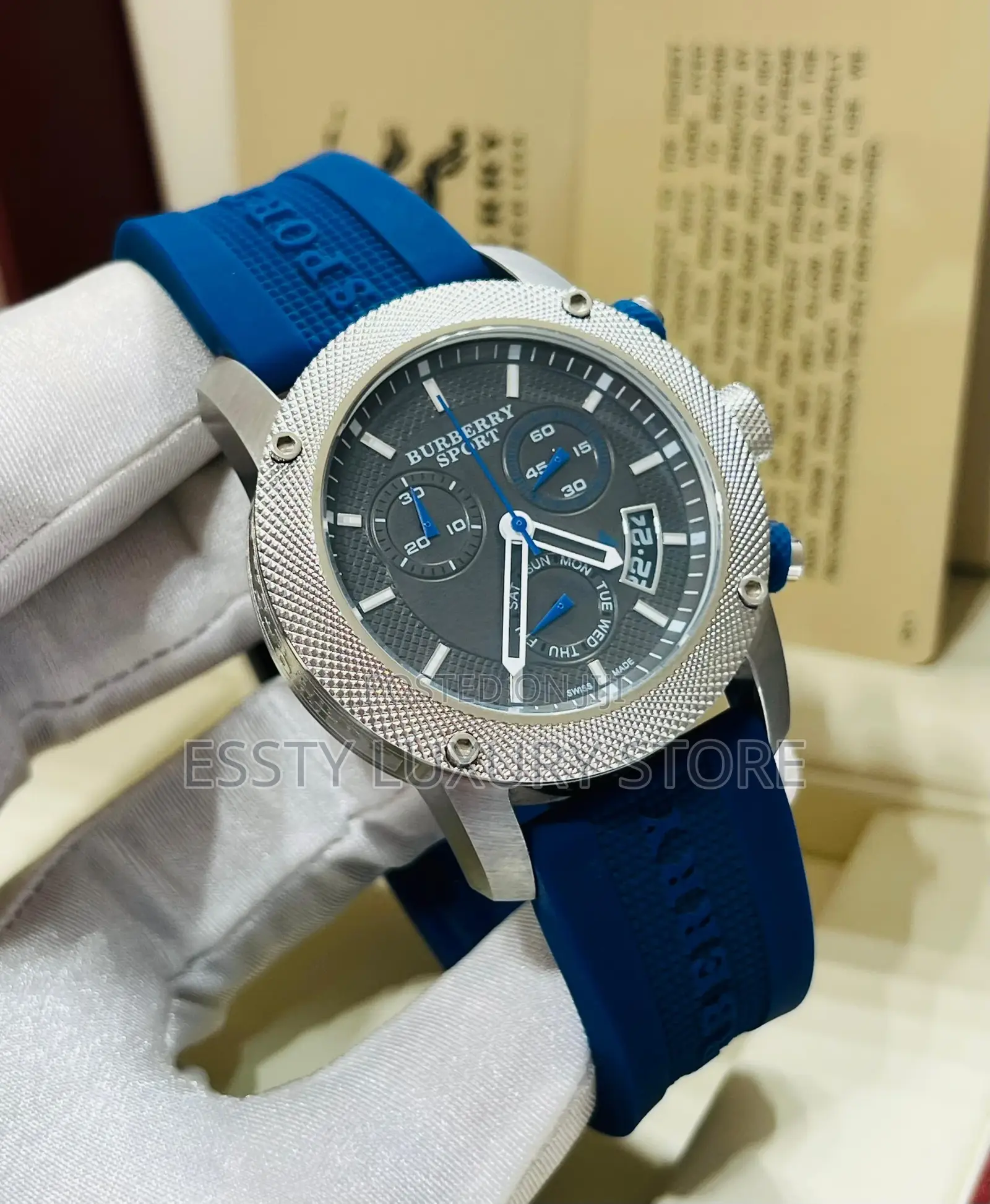 High Quality Luxury Burberry Sport Rubber Wristwatch