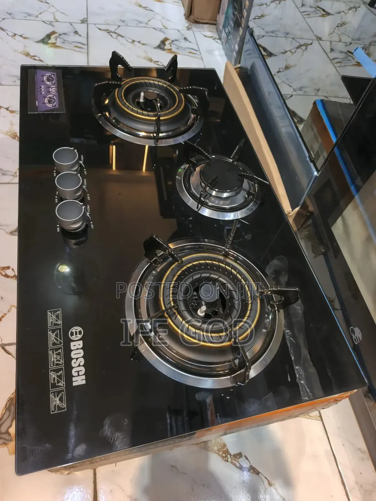 Original Bosch Built-in Cabinet or Table Top 3 Burners Gas Automatic
