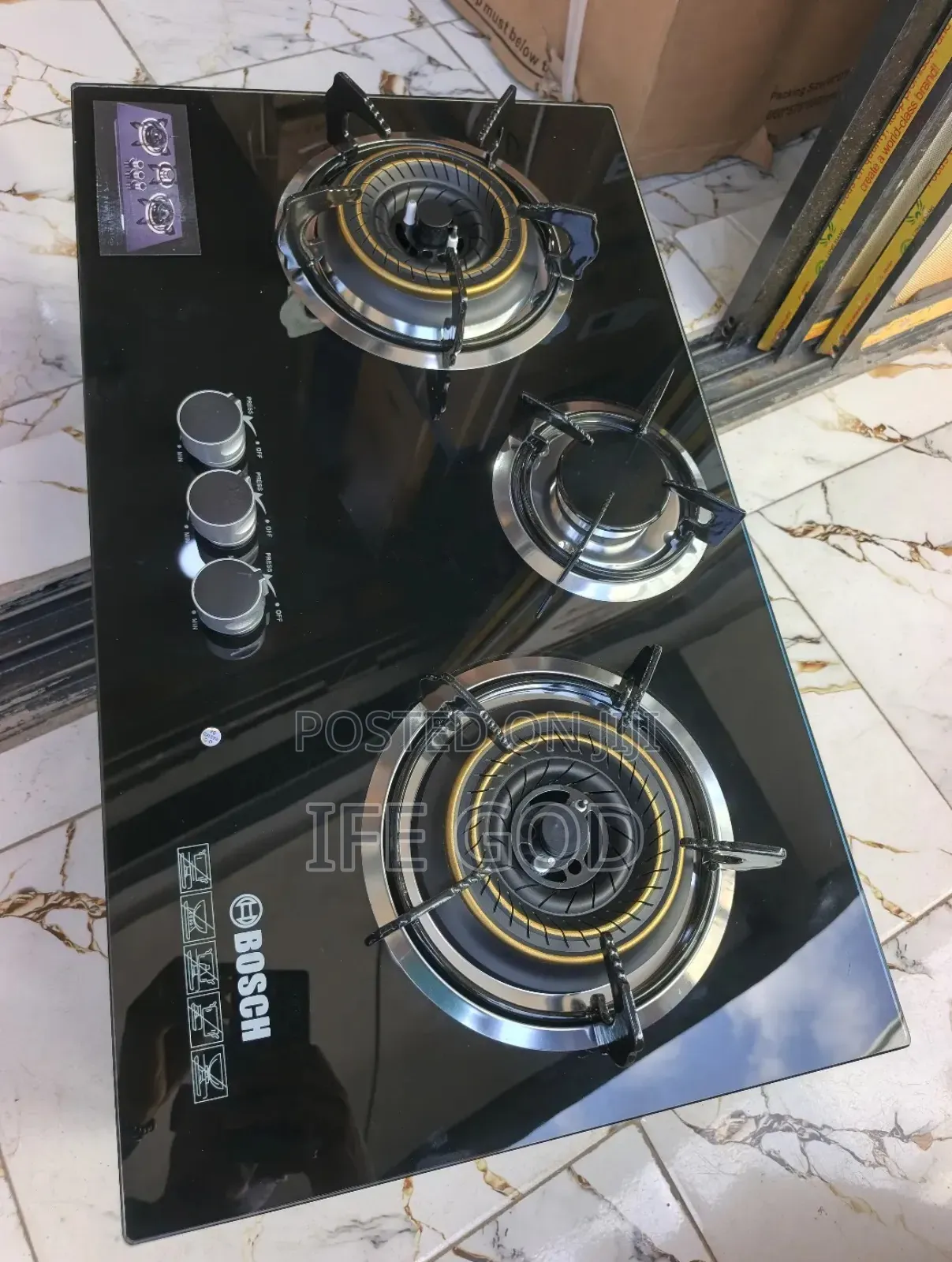 Original Bosch Built-in 3 Burners Gas Hob Automatic