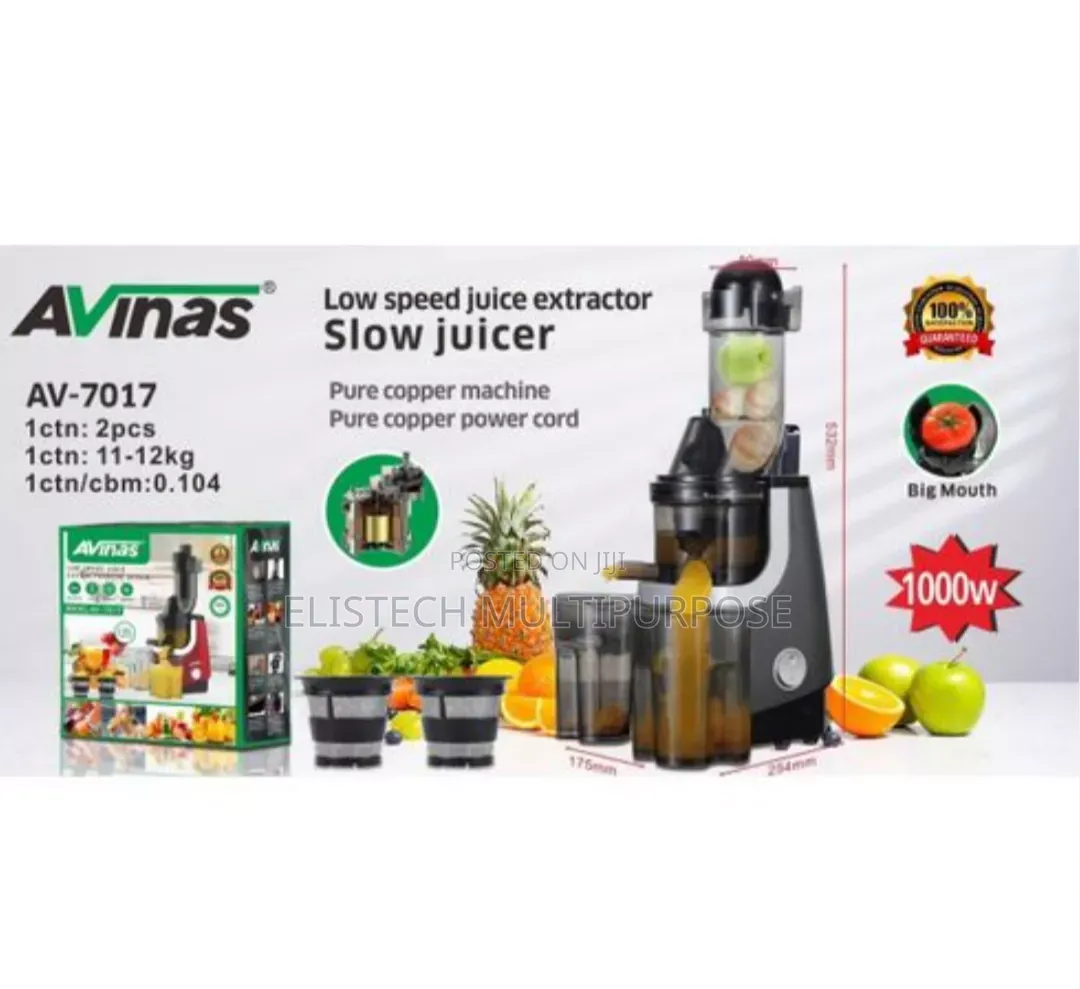 Avinas Av-7017 Low Speed Juice Extractor Slow Juicer (1.0l Capacity)