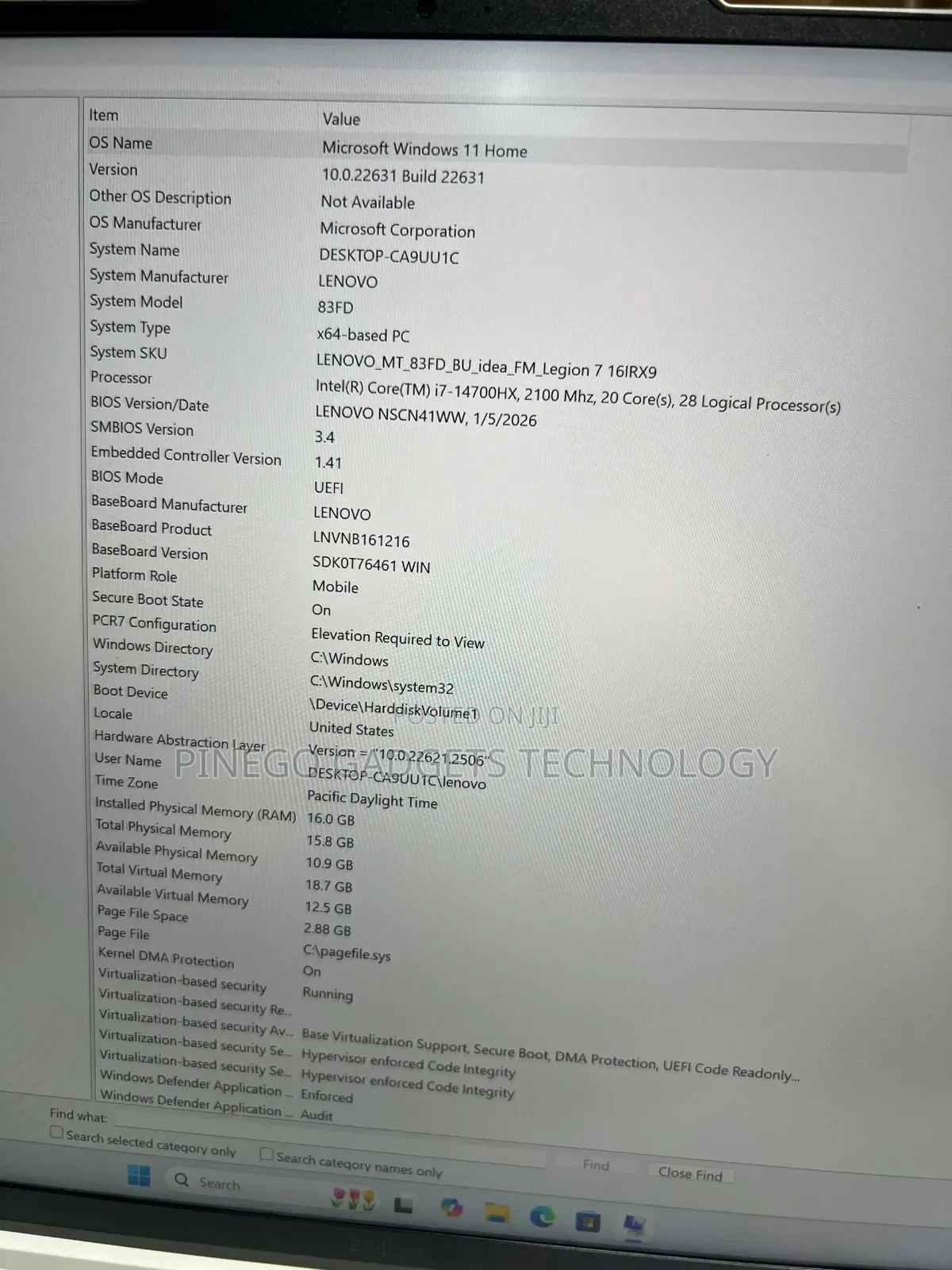 Laptop Lenovo Legion 7 16GB Intel Core i7 SSD 1T