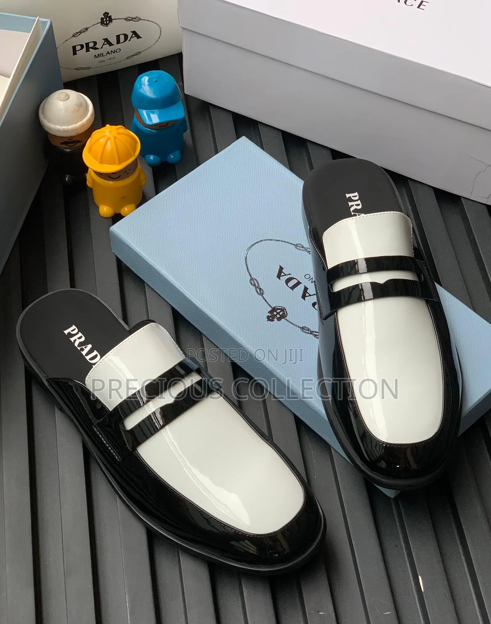 Men’S Trendy Glossy Prada Half Shoe