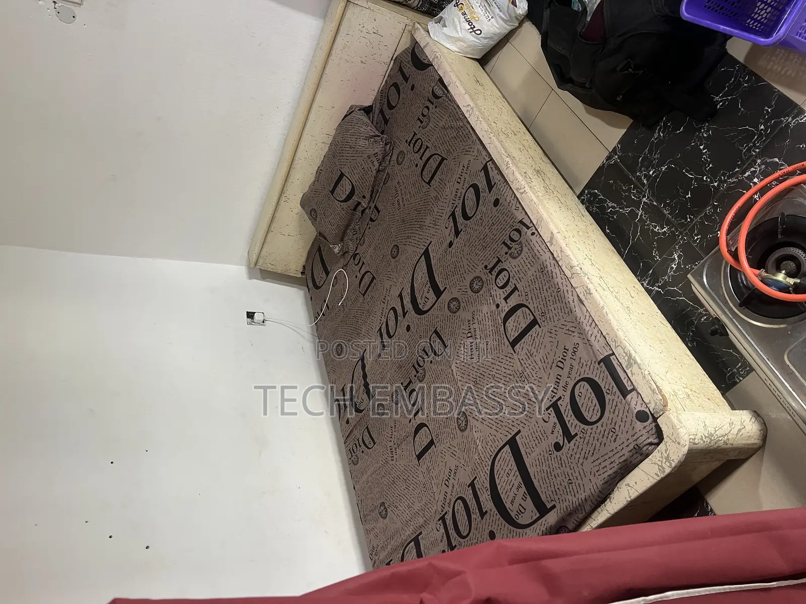4 by 6 Bed Frame and Mattress With Free Pillow