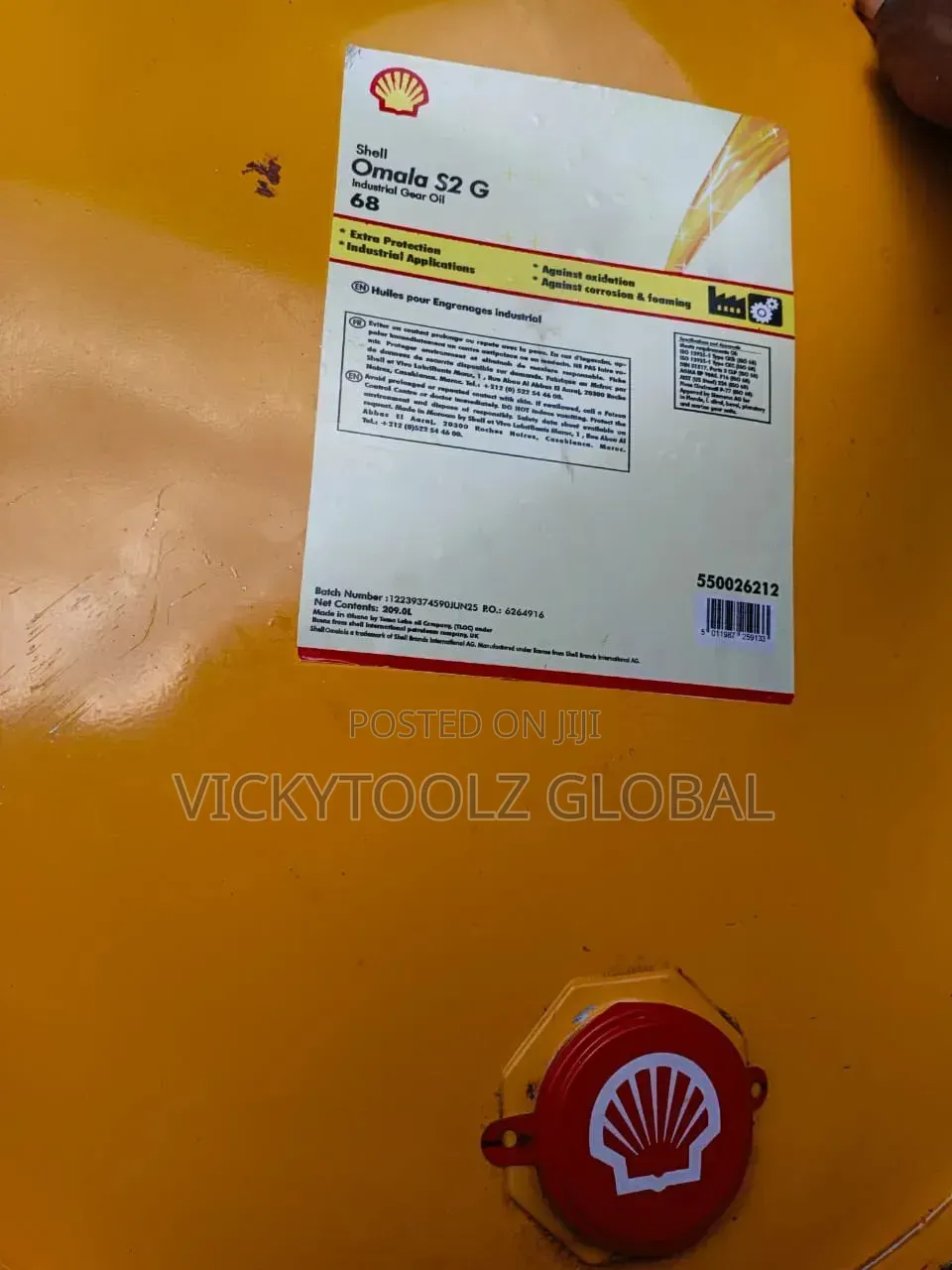 Shell Omala S2 G 68 Industrial Gear Oil 209l// Drum