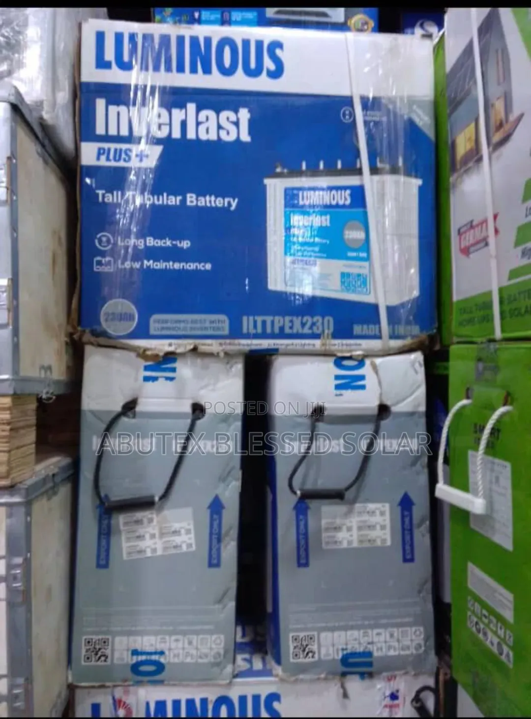 230ah 12v Luminous Inverter Tall Tubular Battery Indian