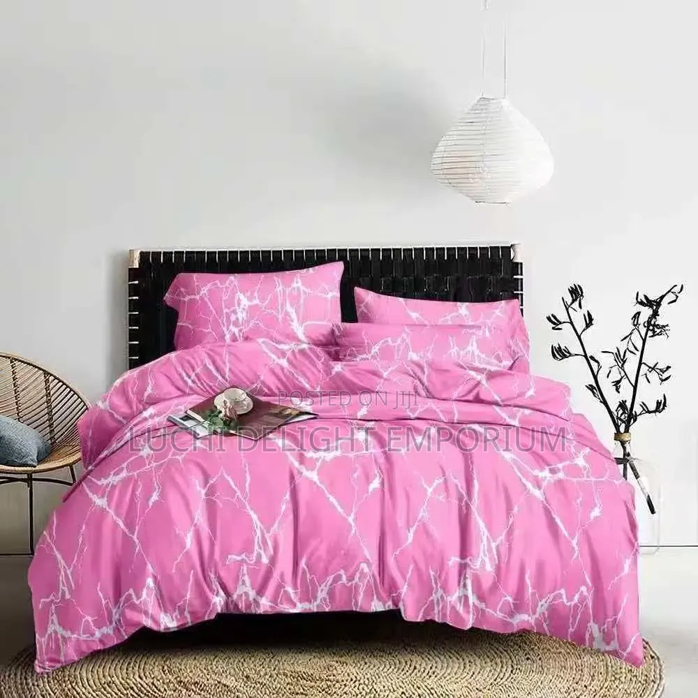 Beautiful Flora Pink Duvet Bedsheets and Pillowcase Set-