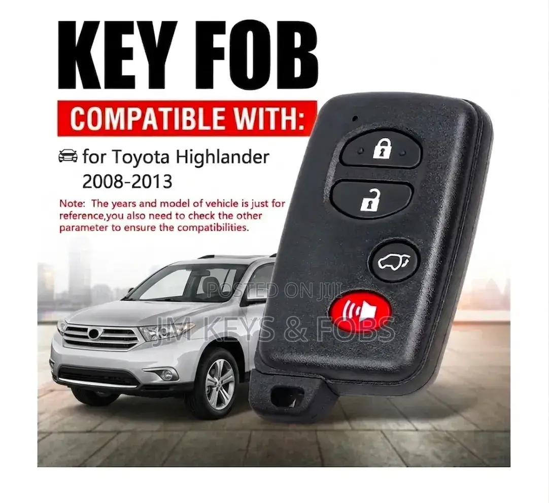 Smart Key Fob Replacement for Toyota Highlander